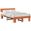 vidaXL Bedframe Wasbruin 120 x 190 cm Massief grenenhout
