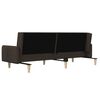 vidaXL Slaapbank 2-zits stof donkerbruin