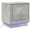 vidaXL Nachtkastje Beton Grijs 44 x 34,5 x 45 cm Bewerkt hout