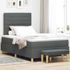 vidaXL Boxspring bed met matras Donkergrijs 120 x 190 cm Stof