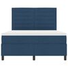 vidaXL Boxspring bed met matras met LED Blauw 140 x 200 cm Stof