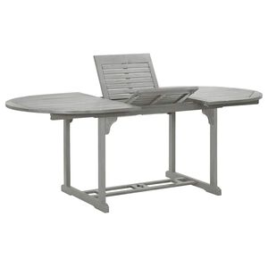 vidaXL Tuintafel 200x100x75 cm massief acaciahout grijs