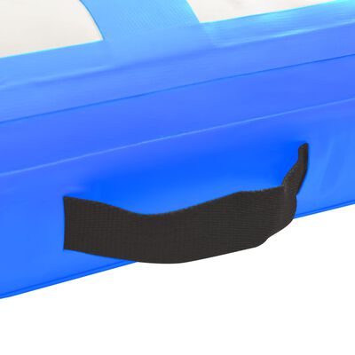 vidaXL Gymnastiekmat met pomp opblaasbaar 200x200x15 cm PVC blauw