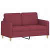 vidaXL Tweezitsbank 120 cm stof wijnrood