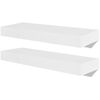 vidaXL Wandplanken MDF zwevend voor boeken/dvd wit 2 st