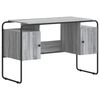 vidaXL Bureau met opbergruimte Grijs Sonoma 120 x 50.5 x 75.5 cm