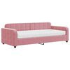 vidaXL Slaapbank met matras 90x200 cm fluweel roze