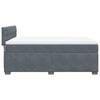 vidaXL Boxspring met matras fluweel donkergrijs 140x190 cm