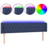 vidaXL Hoofdbord LED 203x16x78/88 cm stof blauw