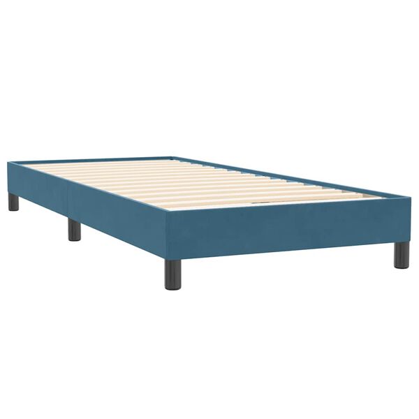 vidaXL Boxspring zonder matras fluweel donkerblauw 80x220 cm