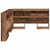 vidaXL Opberghoofdbord met plank Oud Hout 135 cm Bewerkt hout