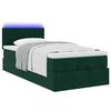 vidaXL Bed poef met matras en LED's 80x200cm fluweel donkergroen