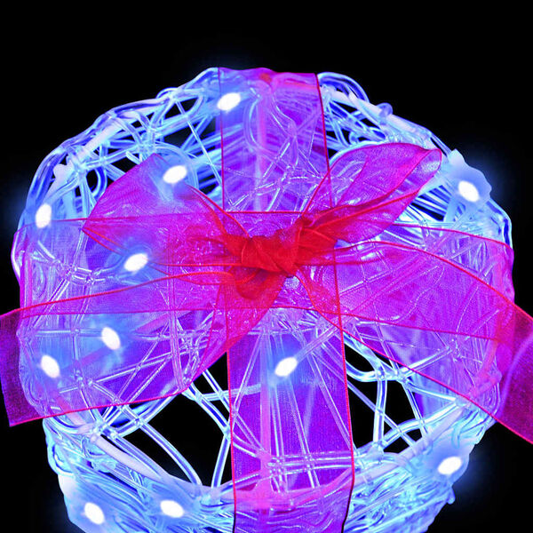 vidaXL Decoratie voor Geschenkdoos 3 pcs Blauw 20 x 20 x 21 cm Acryl