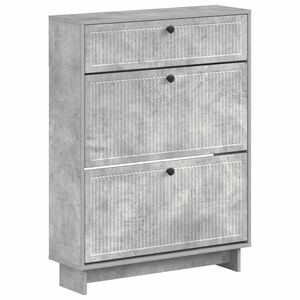 vidaXL Schoenenkast EDE 78 x 24 x 103 cm Bewerkt hout Betongrijs