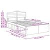 vidaXL Bedframe met hoofdeinde Oudhout 120 x 200 cm Massief grenenhout