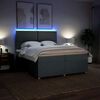 vidaXL Boxspring met matras stof donkergrijs 200x200 cm