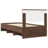 vidaXL Bedframe met hoofdeinde Bruin Eiken 80 x 200 cm Bewerkt hout