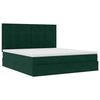 vidaXL Ottoman bed met matrassen 160x200cm fluweel donkergroen