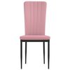 vidaXL Eetkamerstoelen 4 st fluweel roze
