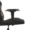 vidaXL Massage gamestoel stof zwart en taupe