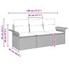 vidaXL Tuin Sofa Set met kussen met opslag 3 pcs Beige Poly riet