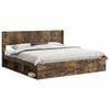 vidaXL Bedframe met opbergruimte en hoofdbord 2 st Bewerkt hout