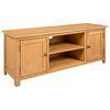 vidaXL Tv-meubel 110x35x44 cm massief eikenhout