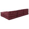 vidaXL Modulair bank 4 pcs Bordeaux Stof