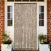 vidaXL Vliegengordijn 100x230 cm chenille beige en bruin