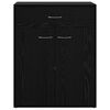 vidaXL Dressoir met lade Zwart Eiken 60 x 30 x 75 cm Bewerkt hout