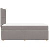vidaXL Boxspring met matras stof taupe 90x190 cm