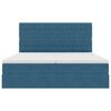 vidaXL Bed met LED-striplichten Donkerblauw 180 x 200 cm Fluweel
