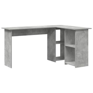 vidaXL Bureau Beton Grijs 142 x 102 x 73 cm Bewerkt hout