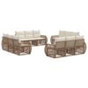 vidaXL Tuinbankenset 12 st Beige en Cr&egrave;me Wit poly rattan