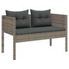 vidaXL Tuin Sofa Set 6 pcs grijs en donkergrijs poly rattan
