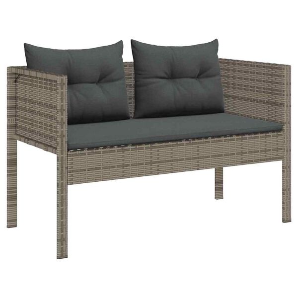 vidaXL Tuin Sofa Set 6 pcs grijs en donkergrijs poly rattan