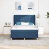 vidaXL Boxspringbed met matras met hoofdeinde Blauw 200 x 140 cm Stof