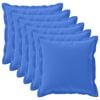 vidaXL Kussensloop 6 st HOUTEN Koninklijk Blauw 70 x 70 cm Polyester