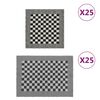 vidaXL 50-delige Keukendoekenset katoen zwart en wit