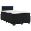 vidaXL Boxspring Bed met Matras en LED Zwart 120 x 190 cm fluweel