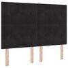 vidaXL Hoofdbord Zwart 144 cm Fluweel
