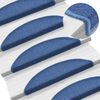 vidaXL Trapmatten 10 st 56x17x3 cm Blauw Halfrond