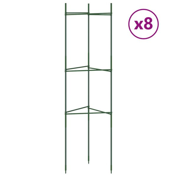 vidaXL Tomatenkooien 8 st 116 cm staal en polypropeen