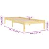 vidaXL Bedframe massief hout 90x190 cm