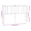 vidaXL Hoofdbord 150 cm metaal zwart