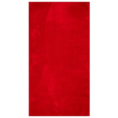 vidaXL Vloerkleed HUARTE laagpolig zacht wasbaar 80x150 cm rood