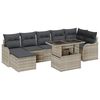vidaXL Tuin Sofa Set 8 st Lichtgrijs Poly riet