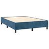 vidaXL Boxspring met matras en LED fluweel donkerblauw 140x200 cm