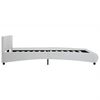 vidaXL Bedframe met LED kunstleer wit 180x200 cm