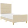 vidaXL Bedframe met hoofdeinde Cr&egrave;me 100 x 200 cm Stof